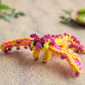 Sensory Toy Dragon Figure, Kawaii Plush Dragon Travel Toy, Loom Bands Dragon Gift, Autism ADHD ASD Stim Toy, The Dragon Girl Char image 1