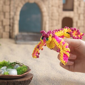 Sensory Toy Dragon Figure, Kawaii Plush Dragon Travel Toy, Loom Bands Dragon Gift, Autism ADHD ASD Stim Toy, The Dragon Girl Char image 4