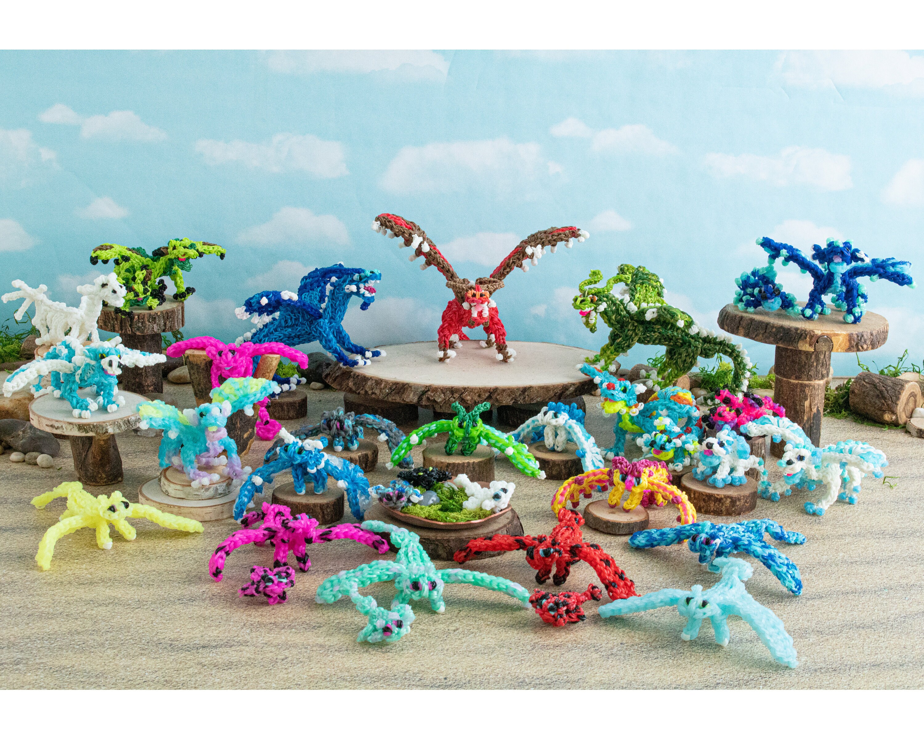 Dragon Wings Fire Dragon Toy of Rainbow Loom Castle Dragon Etsy Australia