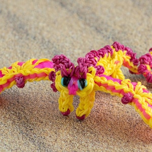 Sensory Toy Dragon Figure, Kawaii Plush Dragon Travel Toy, Loom Bands Dragon Gift, Autism ADHD ASD Stim Toy, The Dragon Girl Char image 2