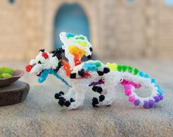 Gay Pride Flag Dragon Figurine, Non binary Dragon Stim Toy, Trans Pride Custom Plush, LGBTQ Asexual Pride, Bi Pride Art Doll, Rainbow Loom