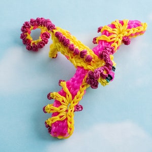 Sensory Toy Dragon Figure, Kawaii Plush Dragon Travel Toy, Loom Bands Dragon Gift, Autism ADHD ASD Stim Toy, The Dragon Girl Char image 8