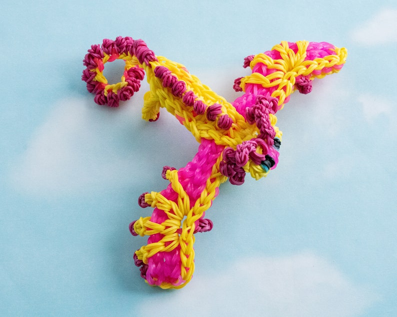 Sensory Toy Dragon Figure, Kawaii Plush Dragon Travel Toy, Loom Bands Dragon Gift, Autism ADHD ASD Stim Toy, The Dragon Girl Char image 8