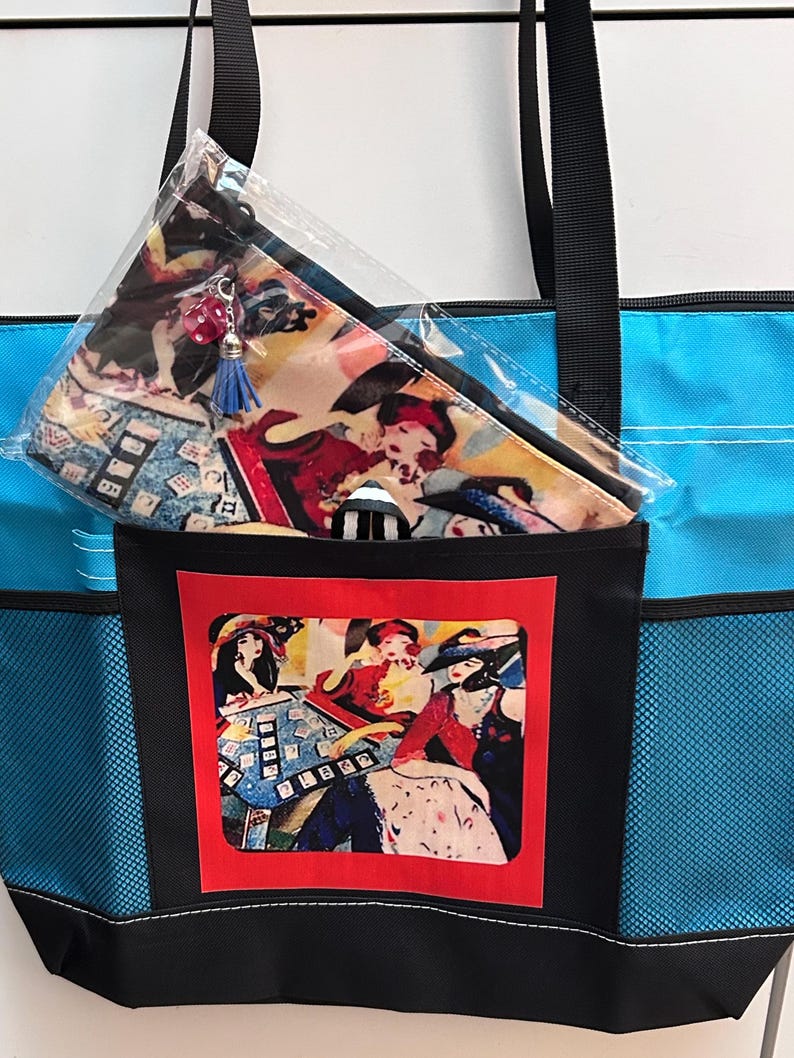 Mah Jong Card Bag/change purse set "Flapper Girl" image 2