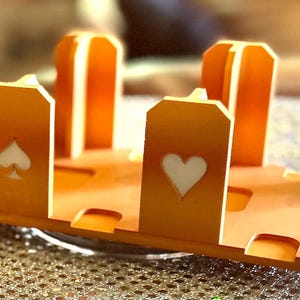 Samba Canasta Card Spinner  Caramel/Pearl -New!  – 6 deck holder!  Game Night Accessory