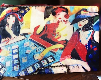 Large Vintage Ladies Mah Jong Card Bag - Back in Stock!!!