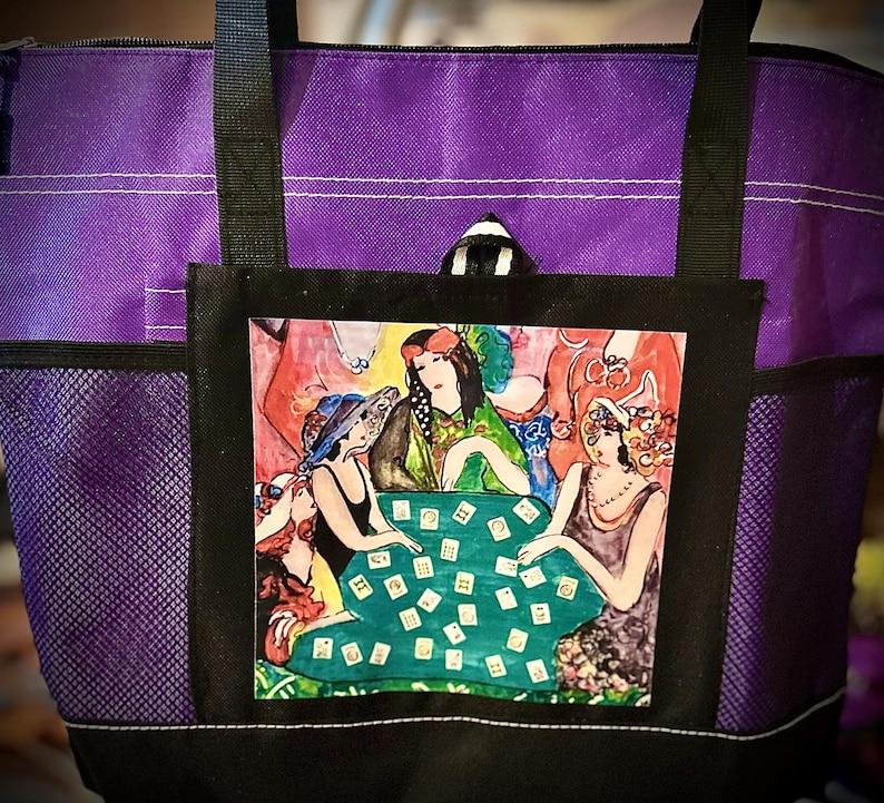 Mah Jong Card Bag/change purse set "Flapper Girl" image 3