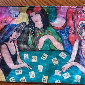 Mah Jong Card Bag/change purse set "Flapper Girl" image 5