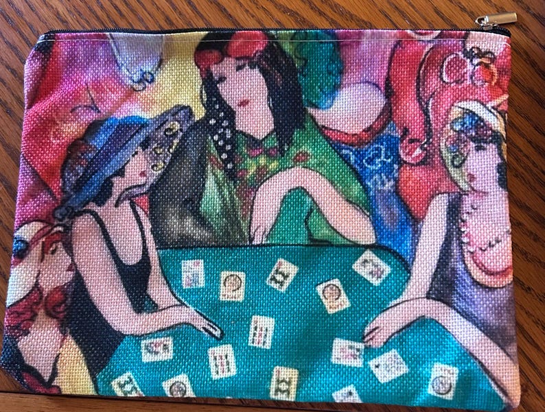 Mah Jong Card Bag/change purse set "Flapper Girl" image 5