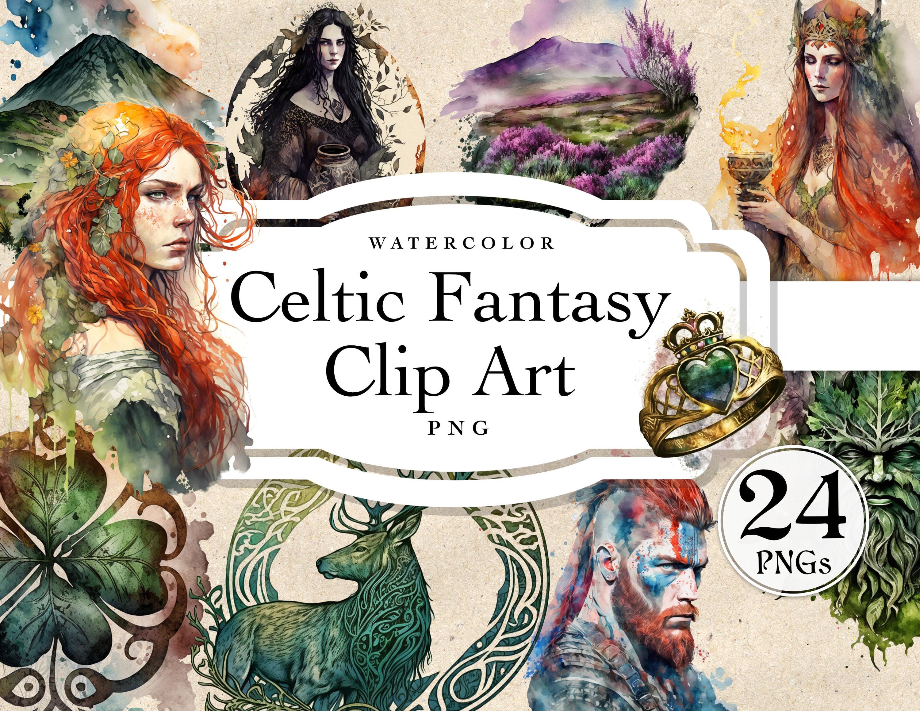 Celtic Clip Art PNG, Transparent, Ephemera, Scrapbook, Gaelic, Planner, Commercial Use, Pagan, Ireland, Scotland, Britain, Digital Download