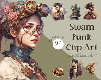 Steampunk Fantasy PNG, Transparente, Ephemera, Scrapbook, Collage, Victoriano, Grunge, Londres, Gótico, Junk Journal, Descarga digital