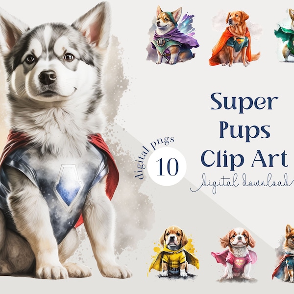 Super Pups, Animals PNG, Clip art, commercial, Birthday, Nursery, Paw Patrol, Puppy, Transparent, Baby Shower, PNG File, Digital Download