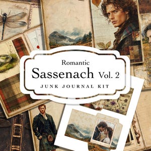 Sassenach Crafting Kit Vol 2, Outlander, Ephemera, Album de coupures, collage, série Outlander, sorcellerie, collage, Junk Journal, téléchargement numérique