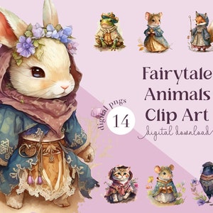 Märchen Tiere PNG, ClipArt, Baby, Geburtstag, Kinderzimmer, Fuchs, Maus, Hase, Wald, Peter Rabbit, Baby Shower, PNG Datei, digitaler Download