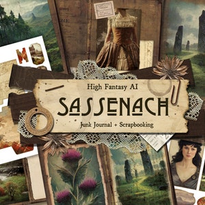 Kit d’artisanat Sassenach, Outlander, Ephemera, Scrapbook, Collage, Outlander Series, Sorcellerie, Collage, Journal indésirable, Téléchargement numérique