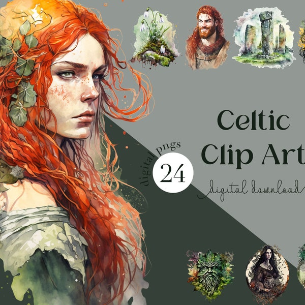 Celtic Clip Art PNG, Transparent, Ephemera, Scrapbook, Gaelic, Planner, Commercial Use, Pagan, Ireland, Scotland, Britain, Digital Download