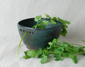 Herb Stripper Bowl--Blue/Green
