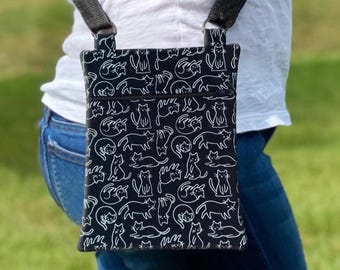 Cat Crossbody Bag with Adjustable Strap - multiple options