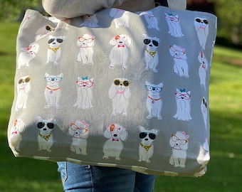 Canvas hondendraagtas: cadeau groot hondenliefhebber