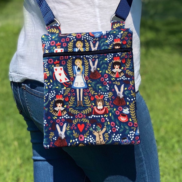 Alice in Wonderland Bag, Alice in Wonderland Crossbody Bag, Alice in Wonderland Tote, Alice in Wonderland Gift, Alice in Wonderland Lover