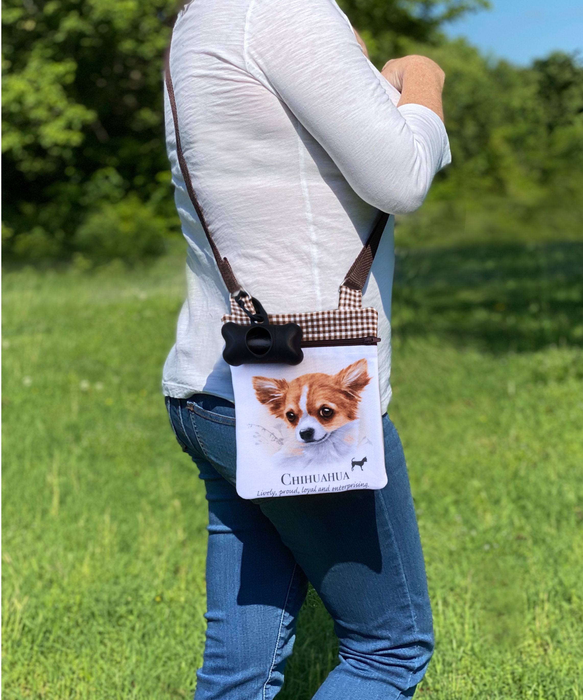 Chihuahua Dog Walking Bag with Poop Bag Dispenser Chihuahua Etsy