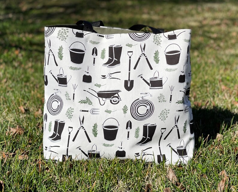 Garden Tool Bag Gardening Bag Bag for Garden Tools Gardening Tote Bag Reversible Canvas Tote Bag for Gardening Garden Tote Bag