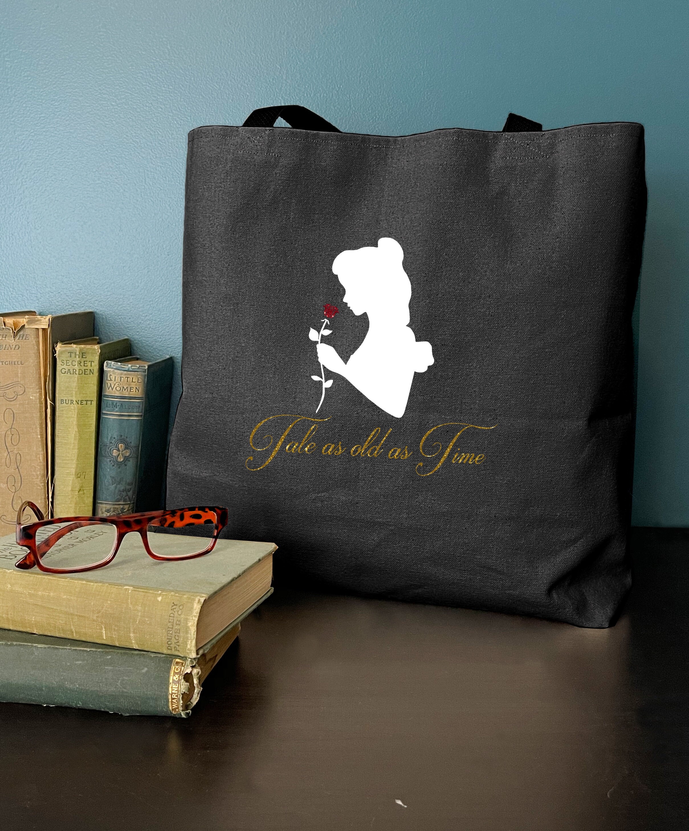 Beauty and the Beast Tote Bag Belle Tote Bag Princess Tote Etsy