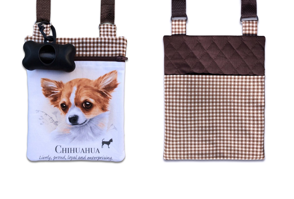 Chihuahua Dog Walking Bag with Poop Bag Dispenser Chihuahua Etsy