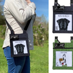 Dog Walking Bag with Poop Bag Dispenser, Great Dane Dog Walking Bag, Mastiff Dog Walking Bag, Great Dane Dog Bag, Mastiff Dog Bag, Dog Gift