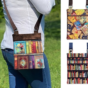 Book Lover Crossbody Bag, Library Crossbody Bag, Crossbody for Books, Shoulder Bag for Books, Book Lover Gift, Book Lover Gift Ideas