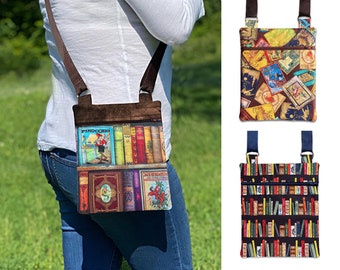 Book Lover Crossbody Bag, Library Crossbody Bag, Crossbody for Books, Shoulder Bag for Books, Book Lover Gift, Book Lover Gift Ideas