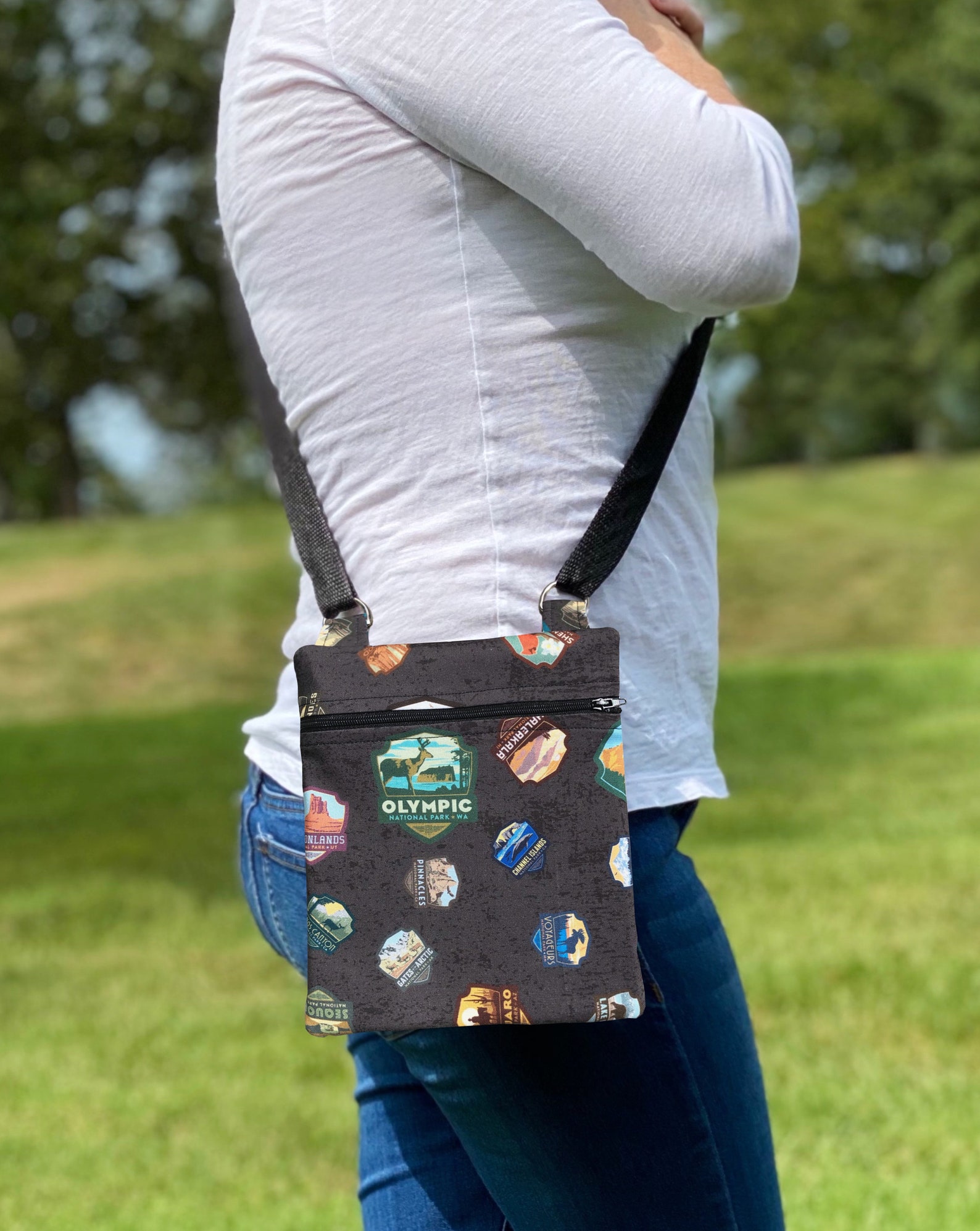 Hiking Crossbody Bag With Adjustable Strap National Parks Etsy