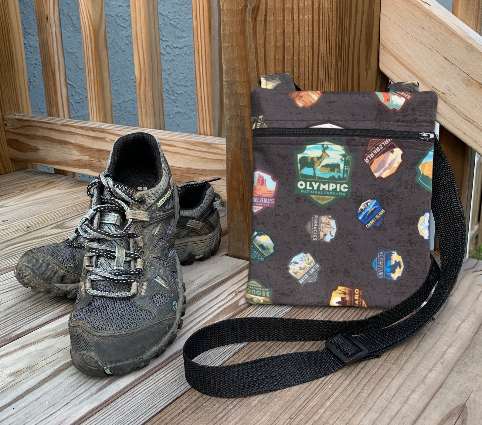Hiking Crossbody Bag With Adjustable Strap National Parks Etsy Australia