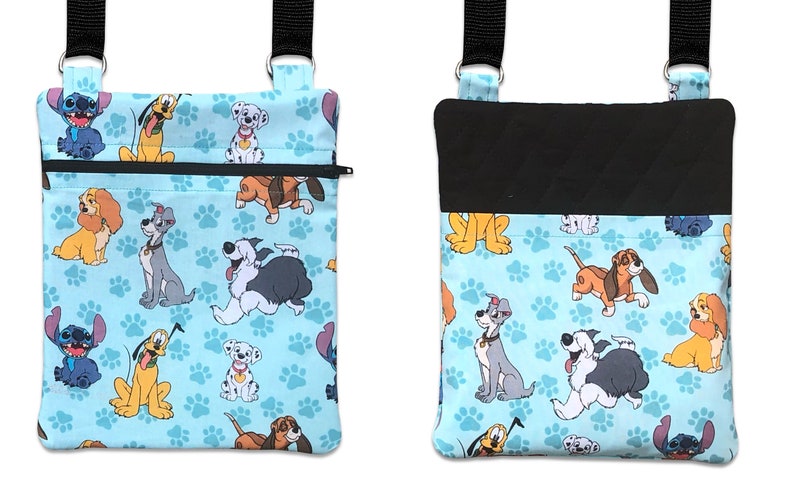 Dogs Crossbody Bag Teal Dog Walking Bag Stitch Crossbody Etsy