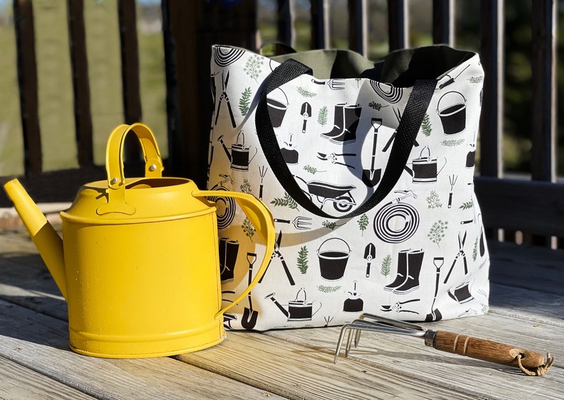 Garden Tool Bag Gardening Bag Bag for Garden Tools Gardening Tote Bag Reversible Canvas Tote Bag for Gardening Garden Tote Bag