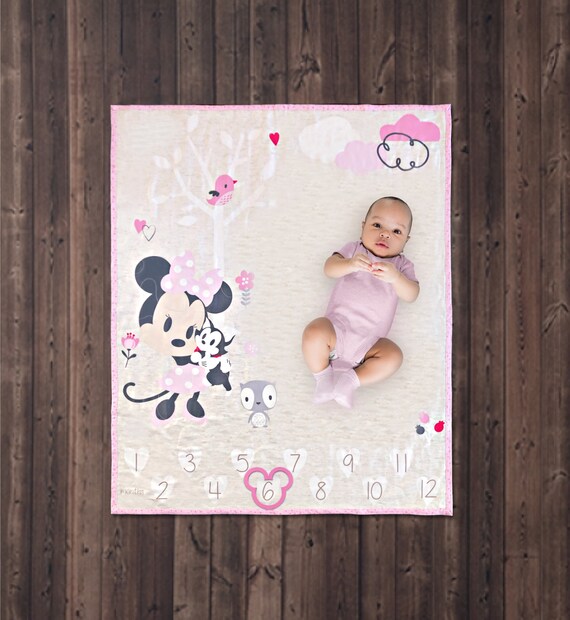 Minnie Milestone Quilt Baby Milestone Quilt Minnie Mouse Etsy