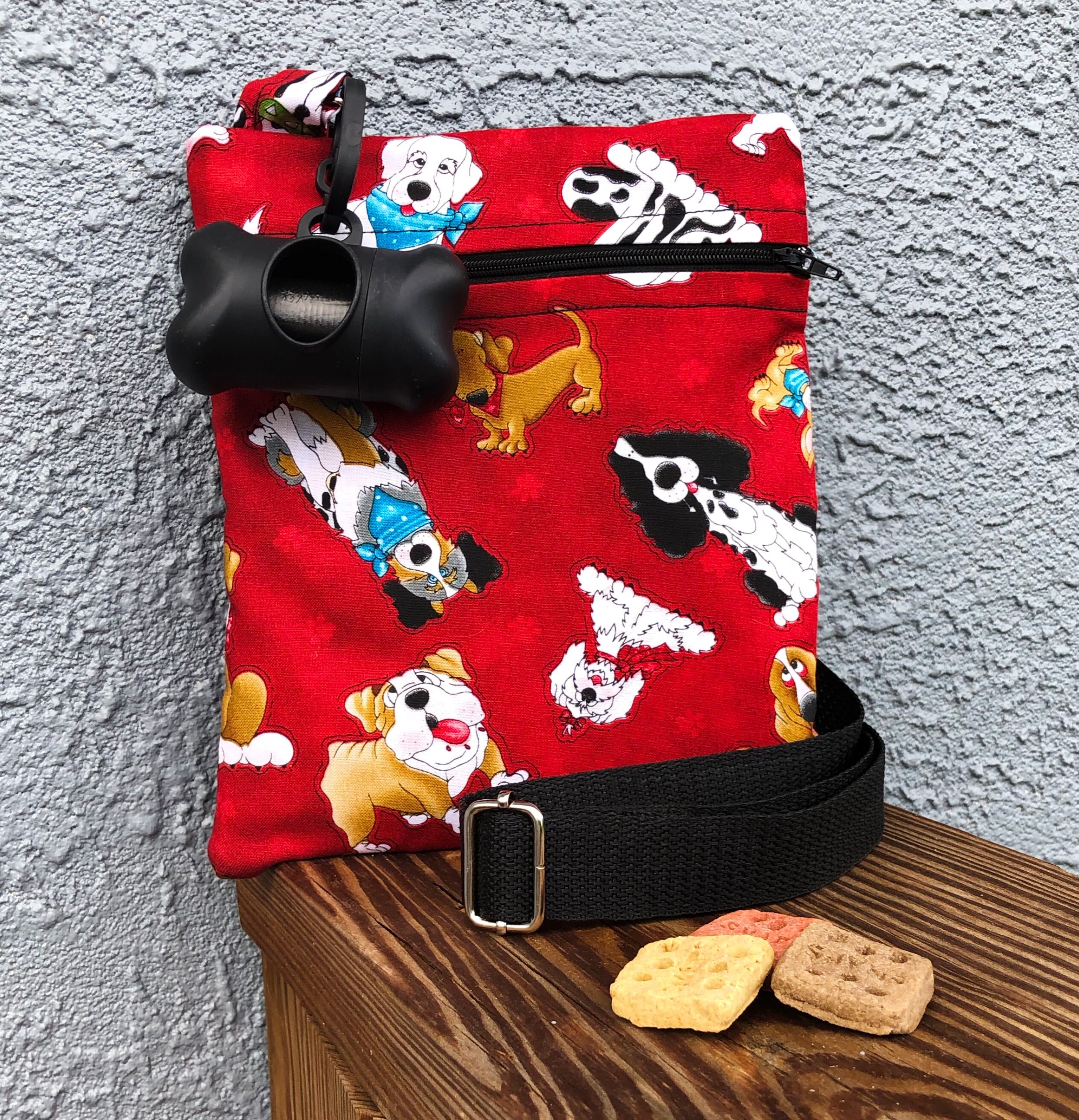 Dog Walking Bag with Poop Bag Dispenser Dog Crossbody Bag Etsy
