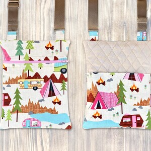 Crossbody Hiking Bag with Adjustable Strap - more patterns available Beige Campers