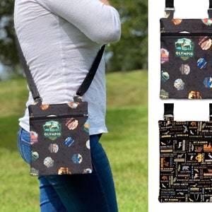 National Parks Bag, Hiking Crossbody Bag with Adjustable Strap, National Parks Crossbody Bag, Road Trip Crossbody, Vacation Crossbody
