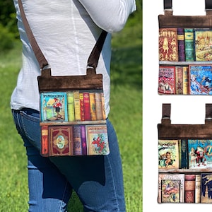 Book Lover Crossbody Bag, Library Crossbody Bag, Crossbody for Books, Shoulder Bag for Books, Book Lover Gift, Book Lover Gift Ideas