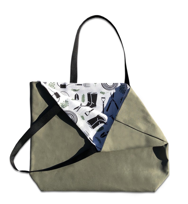 Garden Tool Bag Gardening Bag Bag for Garden Tools Gardening Tote Bag Reversible Canvas Tote Bag for Gardening Garden Tote Bag