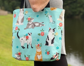 Cat Tote/ Crossbody Bag