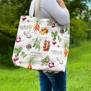 Farm Tote Bag, Canvas Grocery Tote Bag, Tote Bag with Farmers Market Design, Farm Animal Bag, Farm Tote Bag, Grocery Tote, Reusable Tote