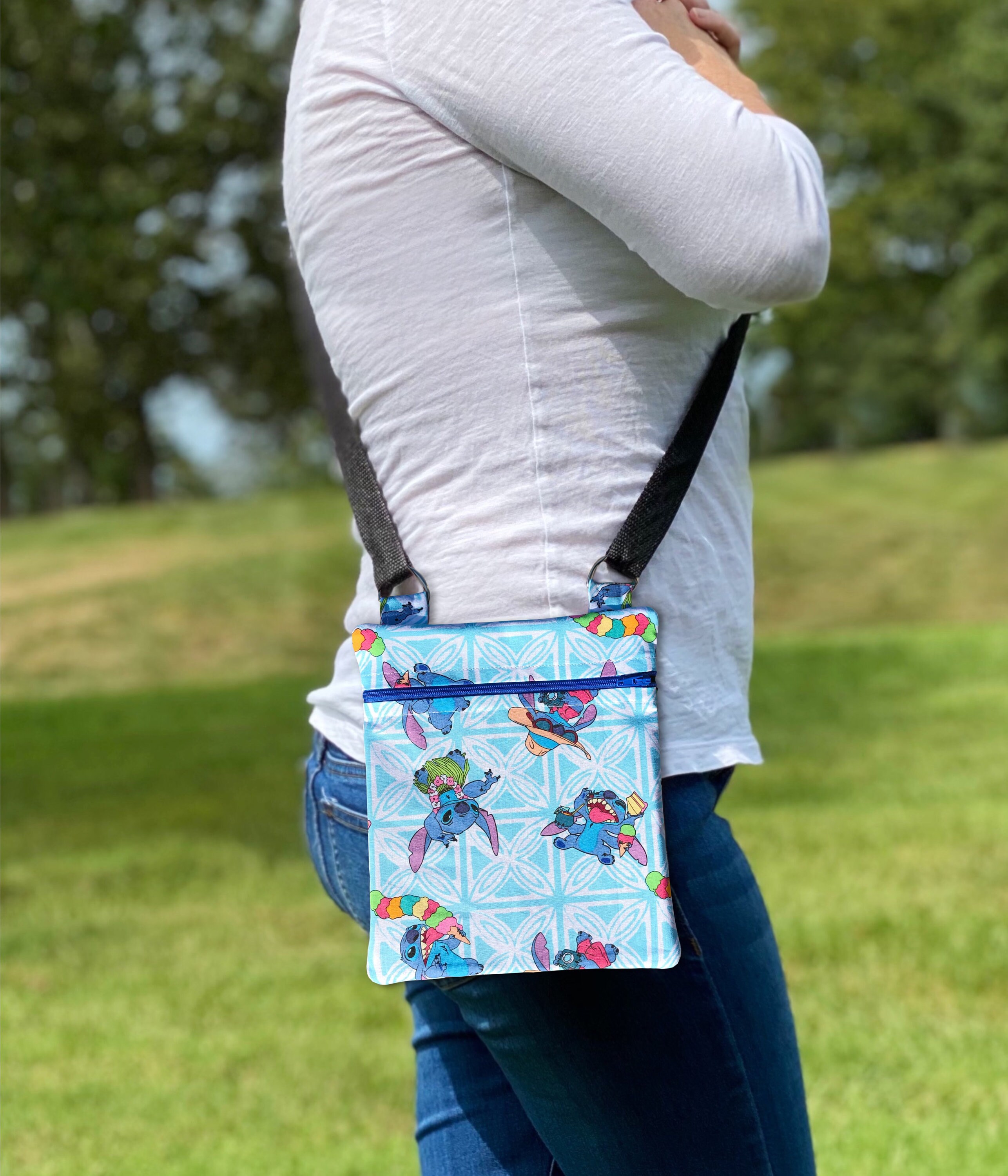 Dogs Crossbody Bag Teal Dog Walking Bag Stitch Crossbody Etsy