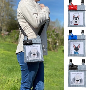 Dog Walking Bag with Poop Bag Dispenser, Sheepdog dog walking bag, Utonagan Dog Walking Bag, Xoloitzcuintli Dog Walking Bag, Dog Crossbody