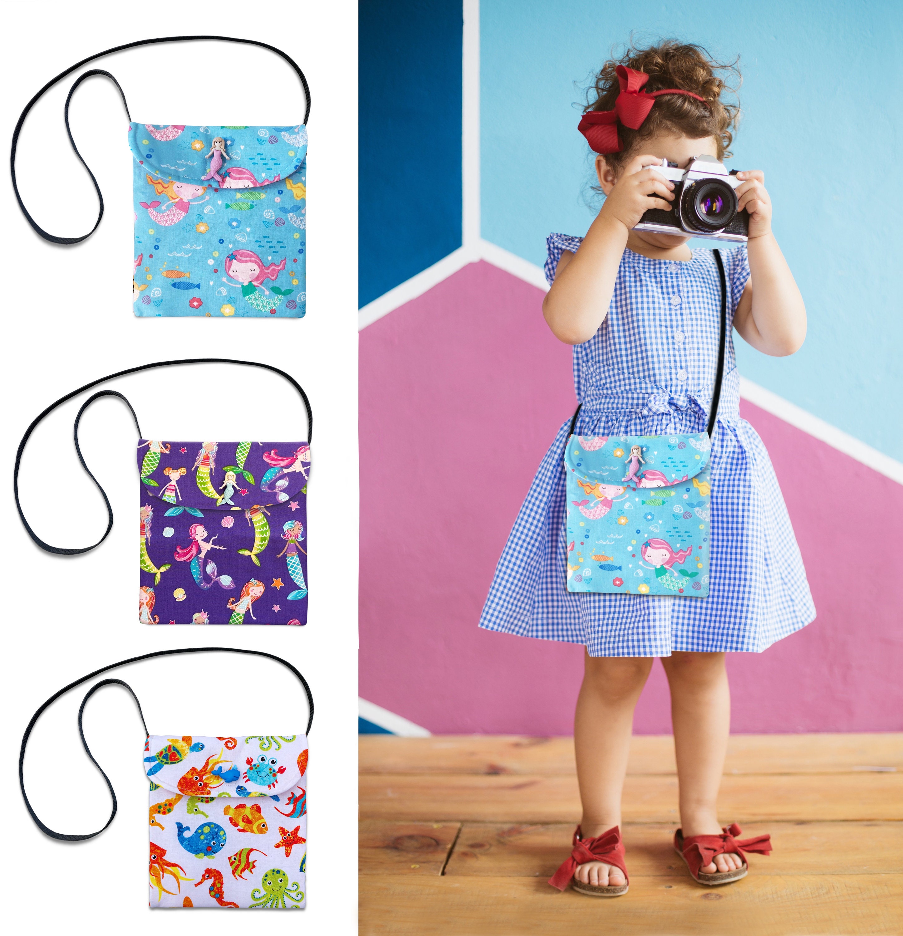 BUTKUS Retro Pattern Little Girls Purse Toddler Kids Crossbody Bags for  Girls Birthday Gift