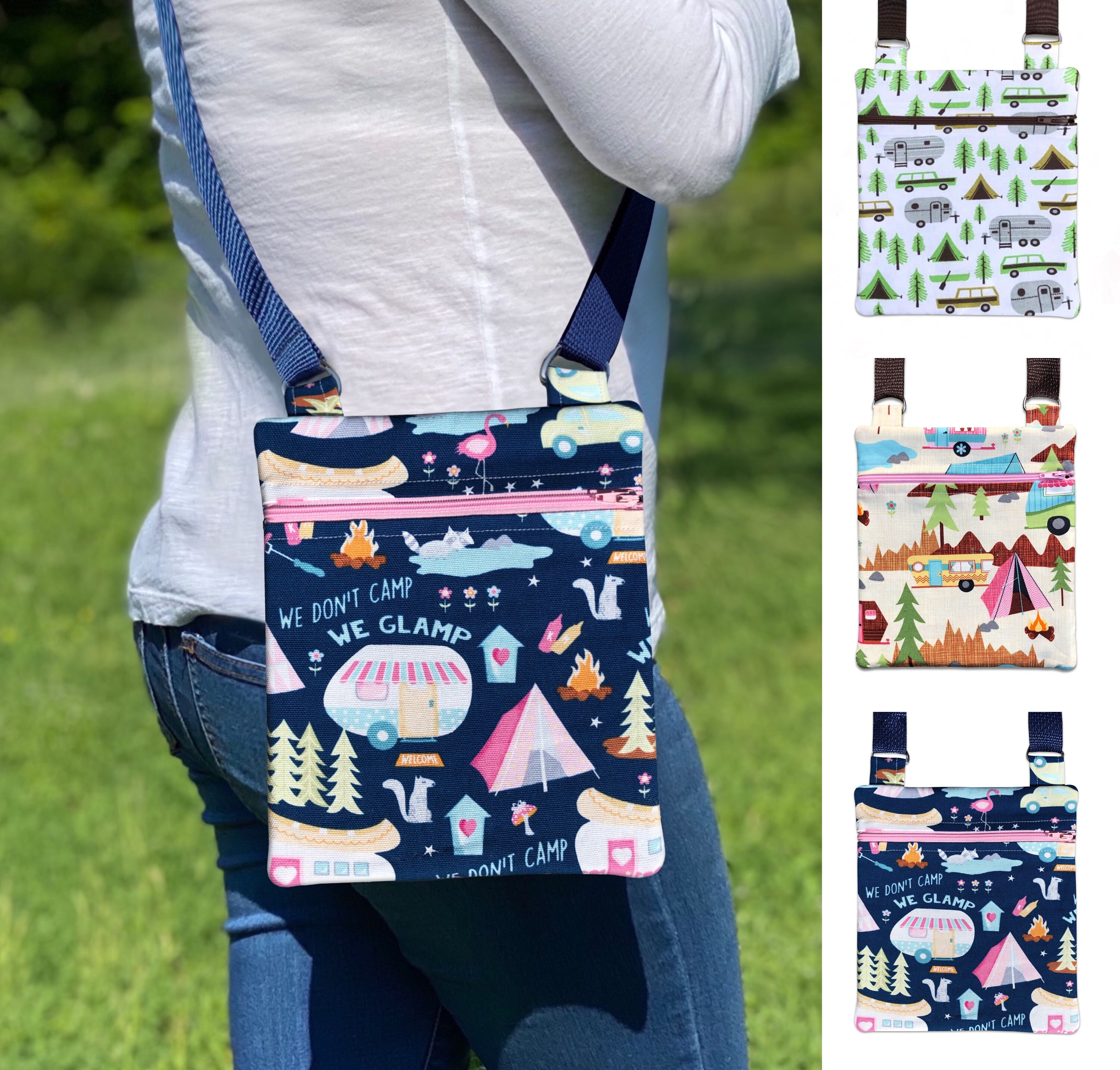 Hiking Crossbody Bag, Glamping Crossbody Bag, Camping Crossbody Bag, Lightweight Camping Bag, Hiking Purse, RV Crossbody, RV purse
