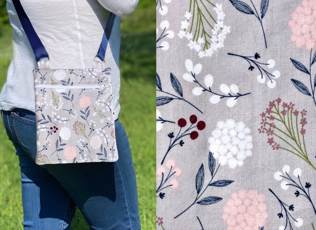 Lightweight Crossbody Bag, Book Purse, Crossbody Book Bag, Floral