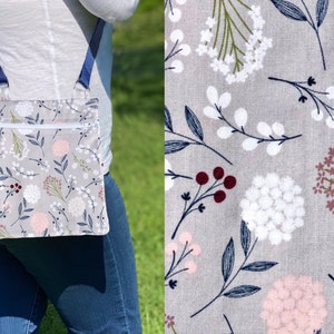 Lightweight Crossbody Bag, Book Purse, Crossbody Book Bag, Floral Crossbody, Woman&#39;s Crossbody Bag, Adjustable Strap, Purse for Book