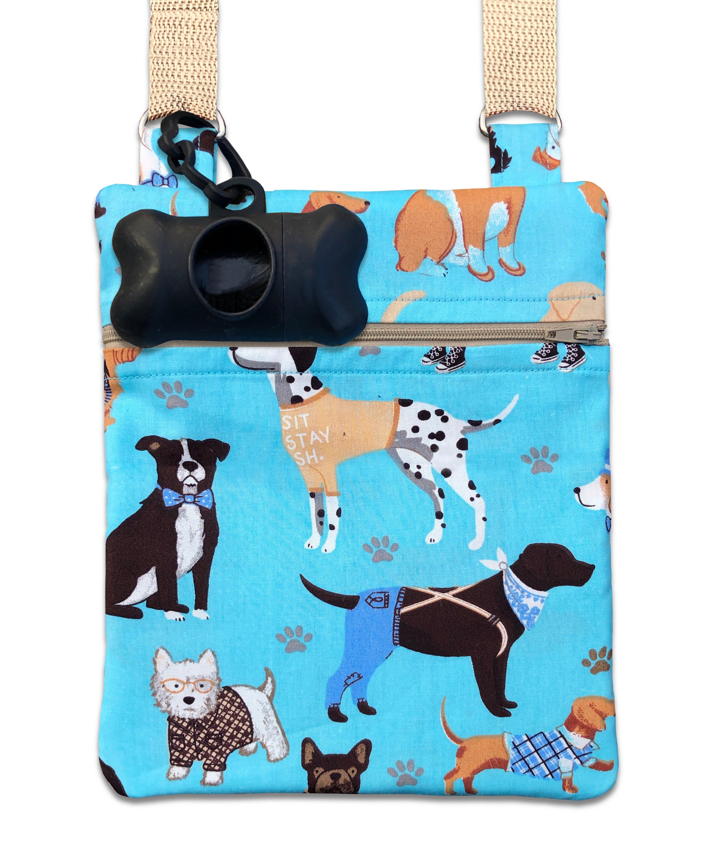 Dog Walking Bag with Poop Bag Dispenser Dog Crossbody Bag Etsy